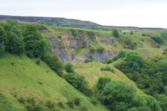 
Pwlldu Quarry viewed from Garnddyrys, June 2009